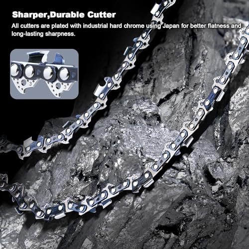 3-Pack 20 Inch Chainsaw Chains 72 Drive Links .050" Gauge 3/8" Pitch - size: 20" 72DL 3/8" .050" ×3 Pack