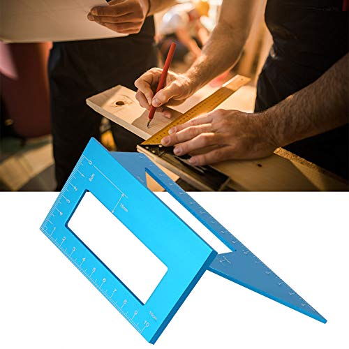 45° and 90° Aluminum Alloy Angle Ruler for Woodworking Precision Marking Gauge Tool with Dual-Angle Measurement Durable Blue Anodized Finish