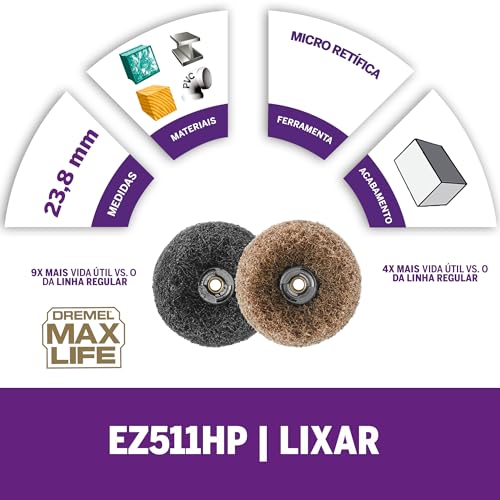 Dremel EZ511HP 180 & 280 Grit Finishing Abrasive Buffs