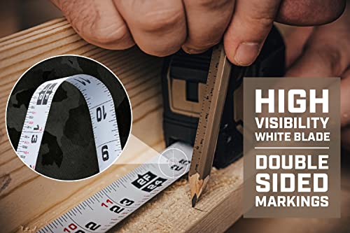 Spec Ops Tools Tape Measure for Measuring & Layout, 1 1/8" Double-Sided Blade and Military-Grade Composite Case, 25 Foot (2) - size: 25 ft (Pack of 2)