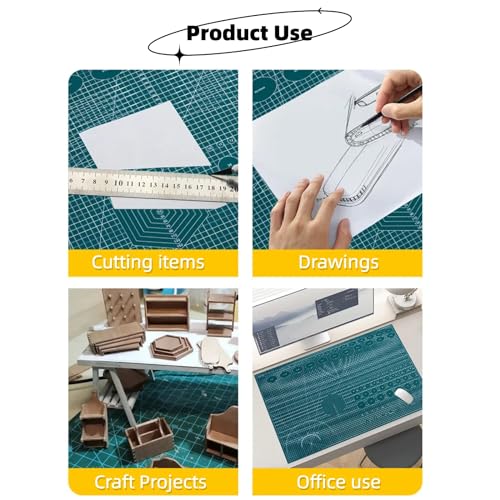 A5 Self-Healing Cutting Mat, Small Cutting Mat, Professional Double Sided Durable Cuttings Mats, Great for Hop Scrapbooking, Quilting, Fabric, Sewing Craft Projects (Black, A5) - color: Black