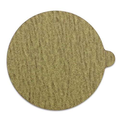 BHA 6 Inch Gold PSA Sanding Discs with Tabs, DA Sander - 80 Grit - 100 Pack