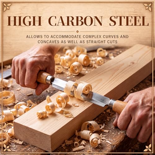 4.7 Inch Draw Knife for Woodworking, Wood Shaver Debarking Tool