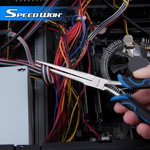 SPEEDWOX Long Reach Needle Nose Pliers, Extra Long Jaw, Serrated Jaw - style: Extra Long Needle Nose Pliers