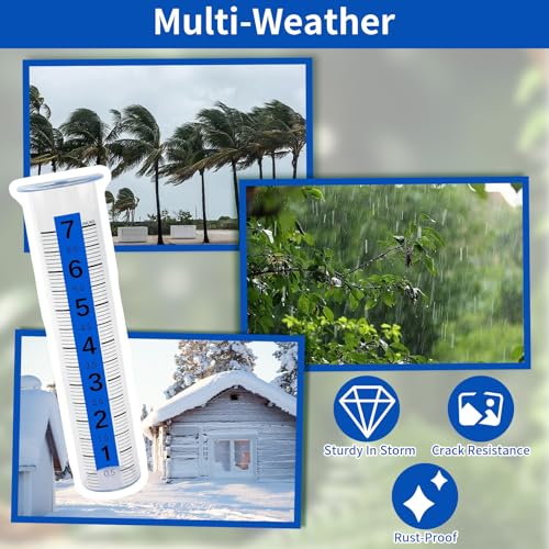 TBWHL 7" Plastic Rain Gauge Replacement Tube, Freeze Proof for Outdoor - color: Transparent