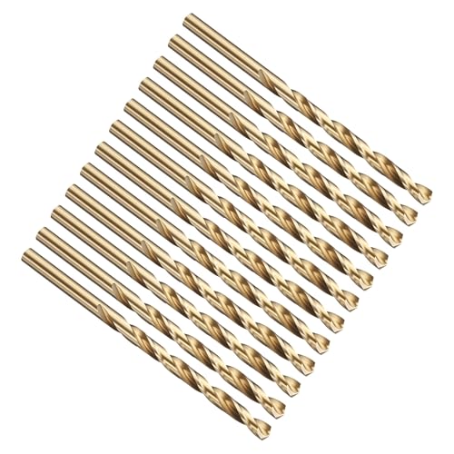 PATIKIL #16 Drill Bit Micro M2 High-Speed Steel 135° Gold Finish 12Pcs - size: #16