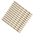PATIKIL #16 Drill Bit Micro M2 High-Speed Steel 135° Gold Finish 12Pcs - size: #16