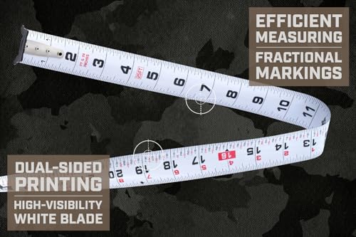 Spec Ops Elite Heavy Duty Tape Measure,Premium, 1.25" Blade, 35' Fractional - color: Fractional, size: 35-Foot