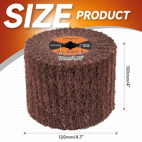 Surface Conditioning Tool 120 Grit Abrasive Drawing Polishing Drum - style: 120 grit