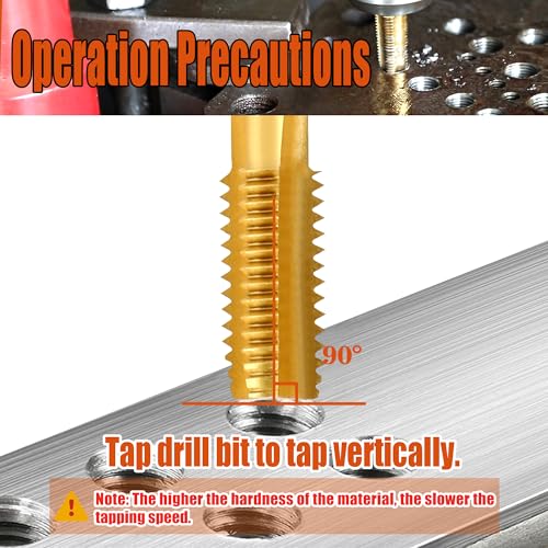 2Pcs 1/4"-20 UNC Thread Tap for Metal,1/4"-20 M2 HSS Thread Milling Tap - size: 1/4"-20UNC - 2Pcs