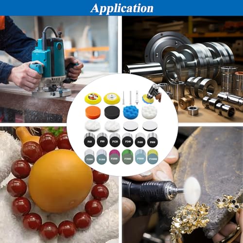 160PCS 3 Inch Sanding Disc Drill Polishing Kit, Headlight Restoration Kit, 60‑10000 Grit Wet Dry Hook and Loop Sandpaper, Drill Sanding Attachment for Car Headlight Metal Wood Resin Polishing - size: 3inch-KIT