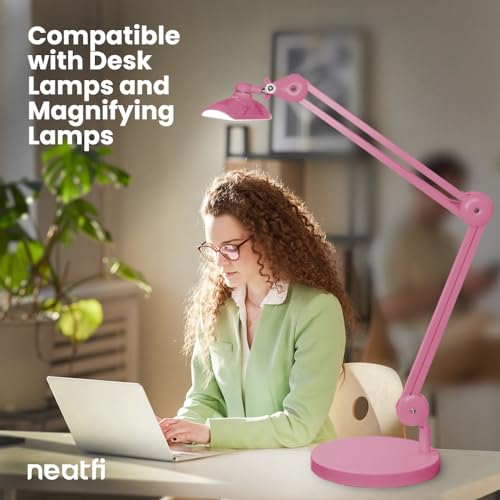 Neatfi 9.84-Inch Round Weighted Lamp Base, 19.62 lbs (Pink) - color: Pink