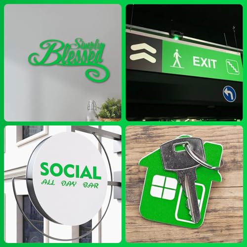 Laser Engraving Blank Green ABS Double Color Plastic Sheet (Green) - color: Green