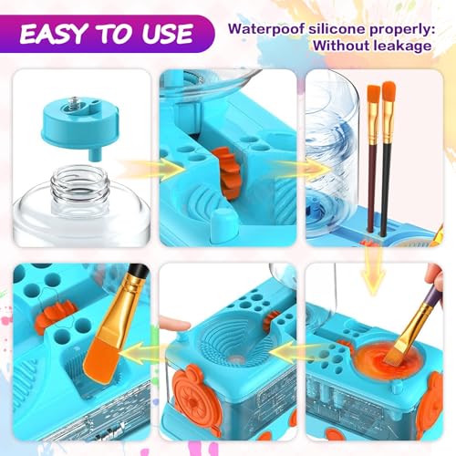 Upgraded Art Rinse Brush Cleaner Paint Rinser Washing My Brushes - color: Blue2