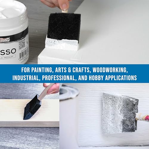 US Art Supply 3 inch Foam Sponge Wood Handle Paint Brush Set, Pack of 15