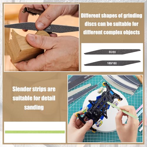 70 Pcs Sanding Sticks Plastic Model,Double Angle,80-7000 Grit - style: Double Angle