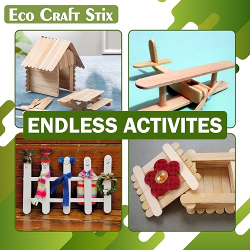 Eco Craft Stix Jumbo Craft Sticks. Case of 5000 ct - size: 5000 Count