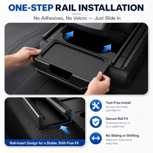 Upgrade Rear Center Console Organizer for Tesla Model Y 2020-2025 - size: Model Y 2020~2025