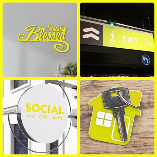 Laser Engraving Blank ABS Double Color Plastic Sheet (Yellow) - color: Yellow