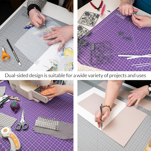 Breman Precision 18x24 Self Healing Cutting Mat Purple/Gray for Crafting - color: Purple/Gray, size: 18x24