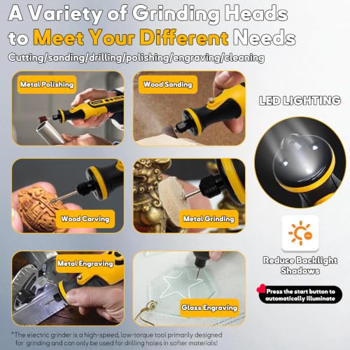 7.2V Mini Cordless Rotary Tool, 59 Attachments for DIY Crafts - size: 7.2V