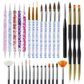 Artdone 31pcs Nail Art Brushes Tools Set Dotting Tools for Gel Polish - color: 31 Pcs