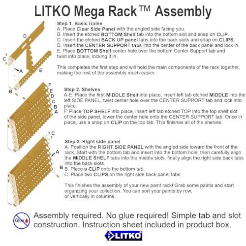 LITKO Paint Rack Storage Organizer | 108 Holes | 18mL Dropper Bottles - size: 108 Holes