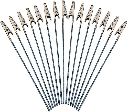 50 Pcs Metal Wires Alligator Clips Long Tail - Photo Clips 6 Inch (150mm)