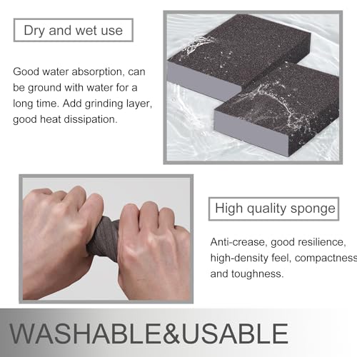 12Pcs Sanding Sponge 120 Grit Medium Sanding Blocks for Drywall Metal Wood Washable and Reusable - size: 12PCS-120 Grit