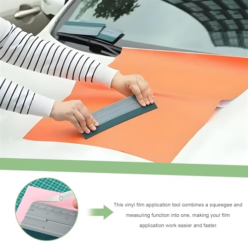 Felt Squeegee for Car, 12 Inch Scratch Free Car Wrapping Applicator Decal Squeegee with 30CM Scale Ruler, Auto Window Tint Wallpaper Smoothing Tool Felt Edge Vinyl Scraper - color: 12 Inch