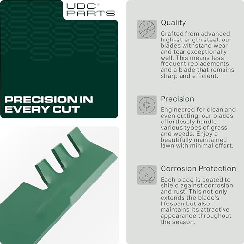 UDC Parts 532173921 Lawn Mower Blades Replacement for Husqvarna 48", 3 Pack - size: 16-5/8" - 5 pt star