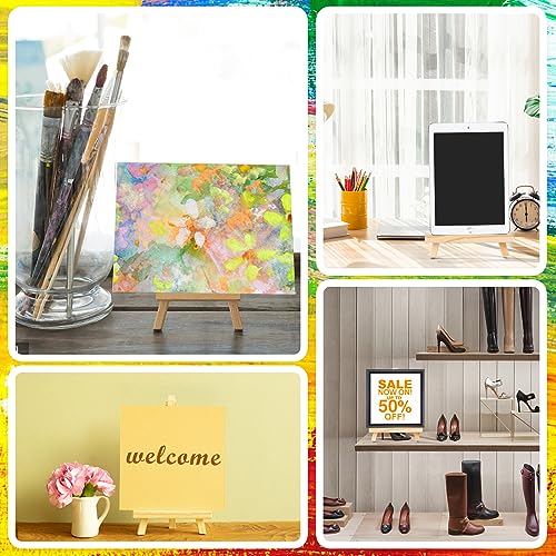 12 Pack 9 Inch Wood Easels, Easel Stand for Painting Canvases - style: 12 Pack