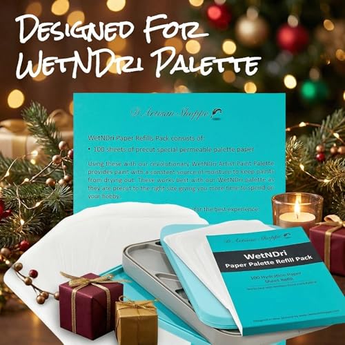 WetNDri Disposable Palette Paper for Acrylic Painting. 100pc Refill Pack Pallet Paper for Stay Wet Palette for Painting Miniatures Model, No Sponge. - style: Wet Palette 100pc Paper Refill