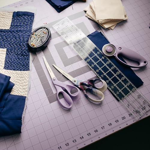 Fiskars 24" x 36" Self Healing Cutting Mat, Large Grid, Lilac Mountain Haze - color: Lilac/Mountain Haze, size: 24"L x 36"W