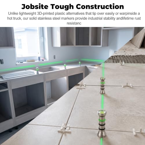 Laser Level Markers Pins Install Cabinets and Countertops Perfectly