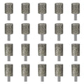20Pcs 46,150Grit Diamond Burr Bits for Dremel Bits 1/8" Shank Grinding Bits - size: 46+150Grit 20Pcs 1/8'' Shank