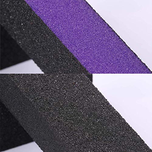 20 Pcs Nail Buffer Block Sponge Sanding Buffing File 80/120 Grit 3 Sides Nail Files for Manicure Nail Tools (Purple Black) - color: Purple