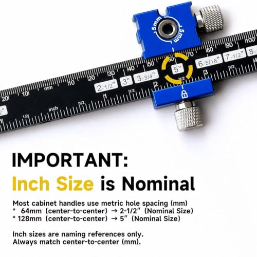 Cabinet Hardware Jig, Cabinet Drawer Pull Jig, Cabinet Pull Template Tool - color: Blue-black