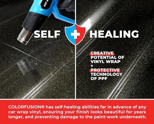 ColorFusion PPF by VViViD, Gloss Metallic Black Dry Apply PPF Vinyl Car Wrap Roll 10ft x 4.9ft - color: Gloss Metallic Black, size: 10ft x 4.9ft