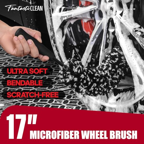Fantasticlean 7PCS Wheel Tire Brush Kit for Car Detailing Cleaning - size: 7PCS-WDK004