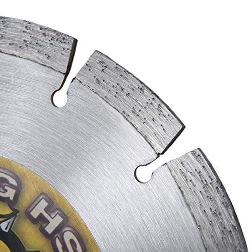 Delta Diamond Mad Dog HS 7 Inch Segmented Diamond Saw Blade, .095 X DM-7/8-5/8" Arbor, Premium, Wet/Dry, Laser-Welded, General Purpose Cutting Concrete, Masonry, Stone (7") - size: 7 Inch