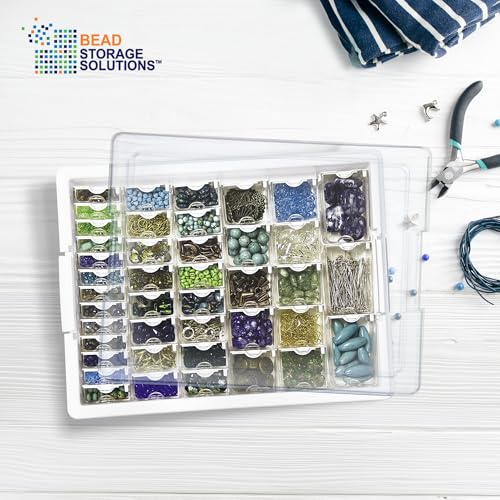 Elizabeth Ward Bead Storage Solutions 45 Piece Assorted Organizer, Clear - style: 45-Piece