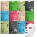 Celavi Korean Face Mask Sheet Set, Spa Masks, 12 Pack, Snail Mucin Mix - color: Renewing Mix, size: 1 Count (Pack of 12)