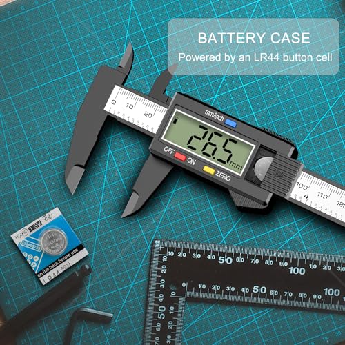 HDLNKAK Digital Caliper, 6 inch/150 mm Precision Caliper with LCD displays - color: Dark Black