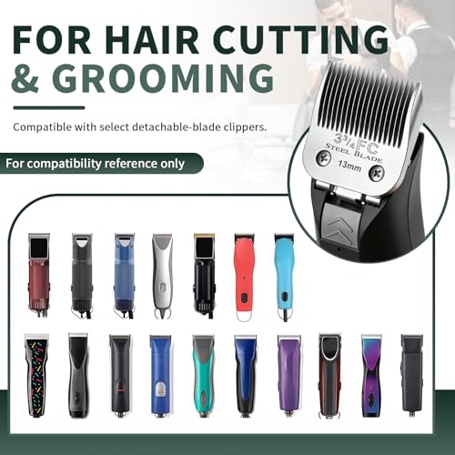 7 Pcs Clipper Blades 0.1-13mm Compatible with Oster Classic 76, Silver - size: Size 0.1-13mm