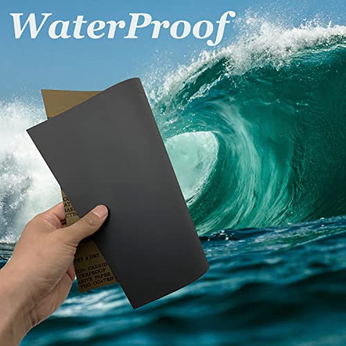 100 Grit Wet Dry Sandpaper, 10PCS 9x11 Inch Silicon Carbide Sanding Sheets - style: Grit 100