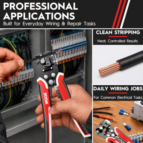 WG-014 3-in-1 Self-Adjusting Wire Stripper, Cutter and Crimper, 10-24 AWG