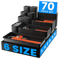 A-LUGEI【𝟳𝟬pcs 𝟲𝗦𝗶𝘇𝗲】 Tool Box Organizer and Storage drawer organizer - size: 70pcs-6 Size