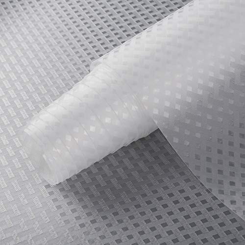 Shelf Liners for Kitchen Cabinets, 17.5" x 78.7" Non Stick Drawer Mat Clear - color: Diagonal Pattern Transparent, size: 17.5"W x 78.7"L