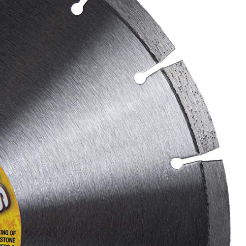 Delta Diamond Mad Dog HS 14 Inch Segmented Diamond Saw Blade, .125 X 20mm Arbor, Made in USA, Premium, Wet/Dry, Laser-Welded, General Purpose Cutting Concrete, Masonry, Stone (14") - size: 14 Inch x 20MM Arbor